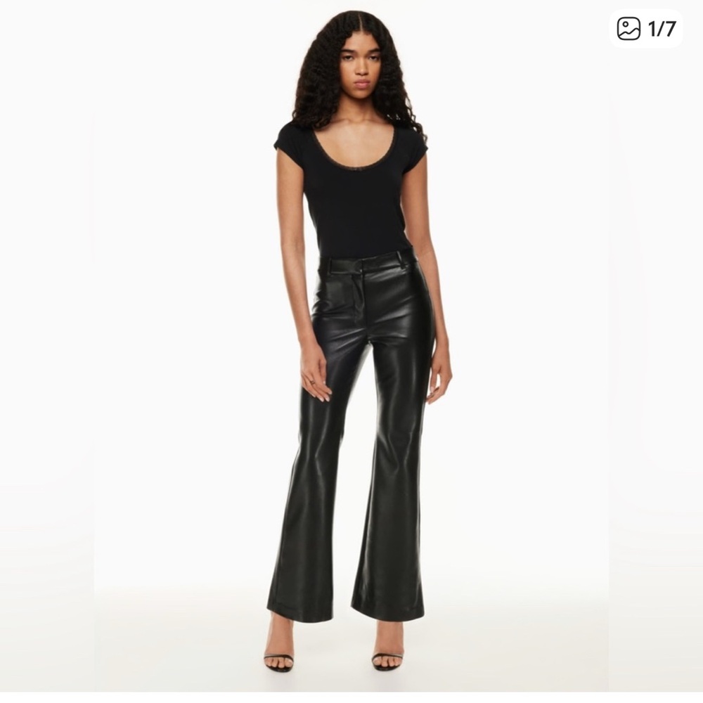Brand new with tags Wilfred Black Leather Flare Pants